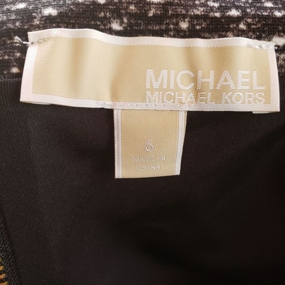 Michael Michael Kors Speckled Stretch Mini Skirt Black White 6 NWT - Picture 3 of 9